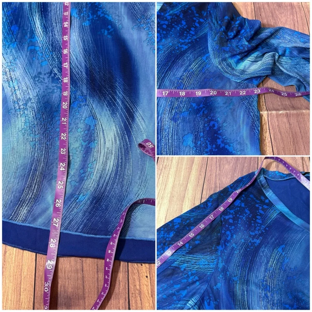 Vibrant Blue Blouse with Long Sleeves - Picture 12 of 12